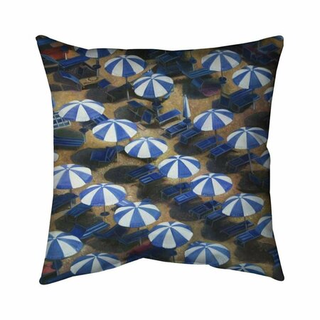 BEGIN HOME DECOR 20 x 20 in. Beach Umbrellas-Double Sided Print Indoor Pillow 5541-2020-CO135
